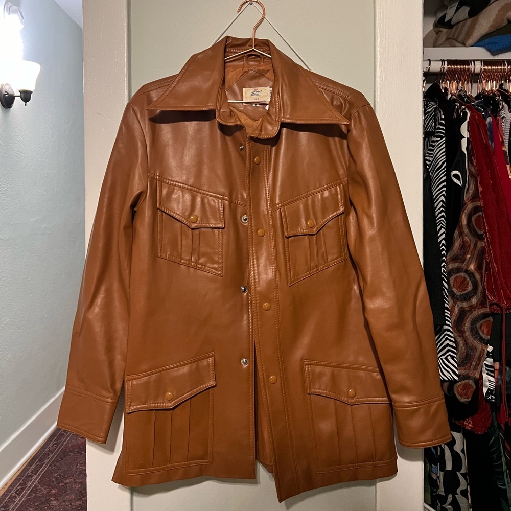 Vintage Lord James Brown Faux Leather Jacket